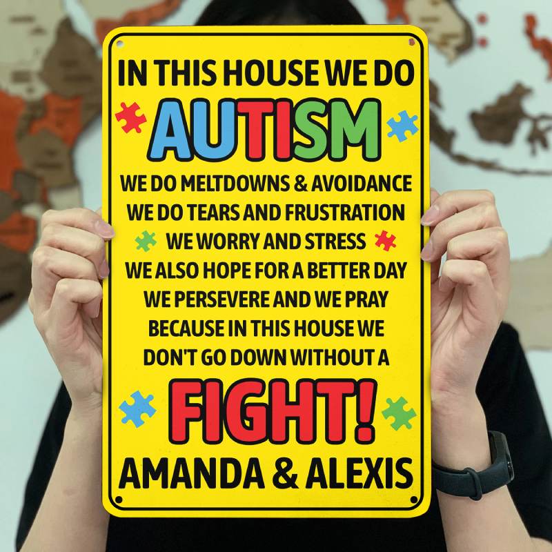 In This House We Do - Personalized Custom Metal Sign