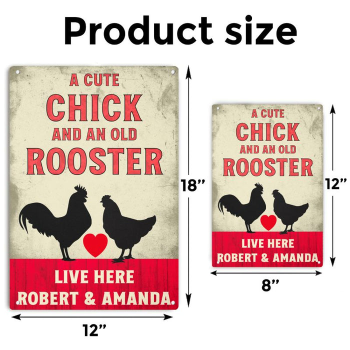 A Cute Chick - Gift for a Farmer - Personalized Custom Metal Sign