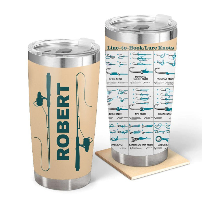 Knots instruction - Gift for a Fisherman - Personalized Custom Tumbler