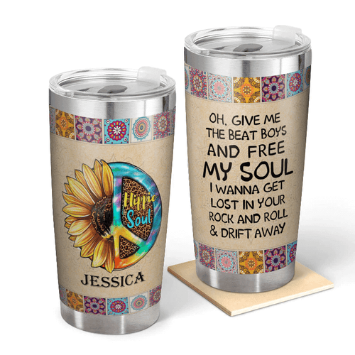 Lost In Your Rock And Roll - Gift for yourself/friends - Personalized Hippie Custom Tumbler