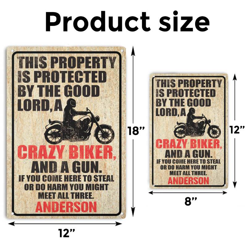 If You Come Here To Steal - Gift for a Biker  - Personalized Custom Metal Sign