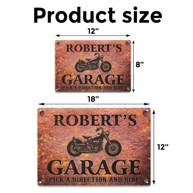 Pick A Direction And Ride - Gift for a Biker  - Personalized Custom Metal Sign
