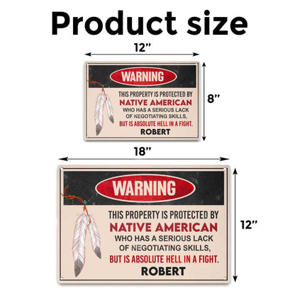 Native American Sign - Gift for yourself/friends - Personalized Custom Metal Sign