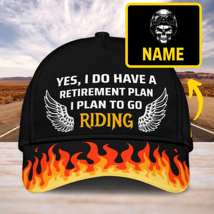 I Plan To Go Riding - Gift for a Biker  - Personalized Cap