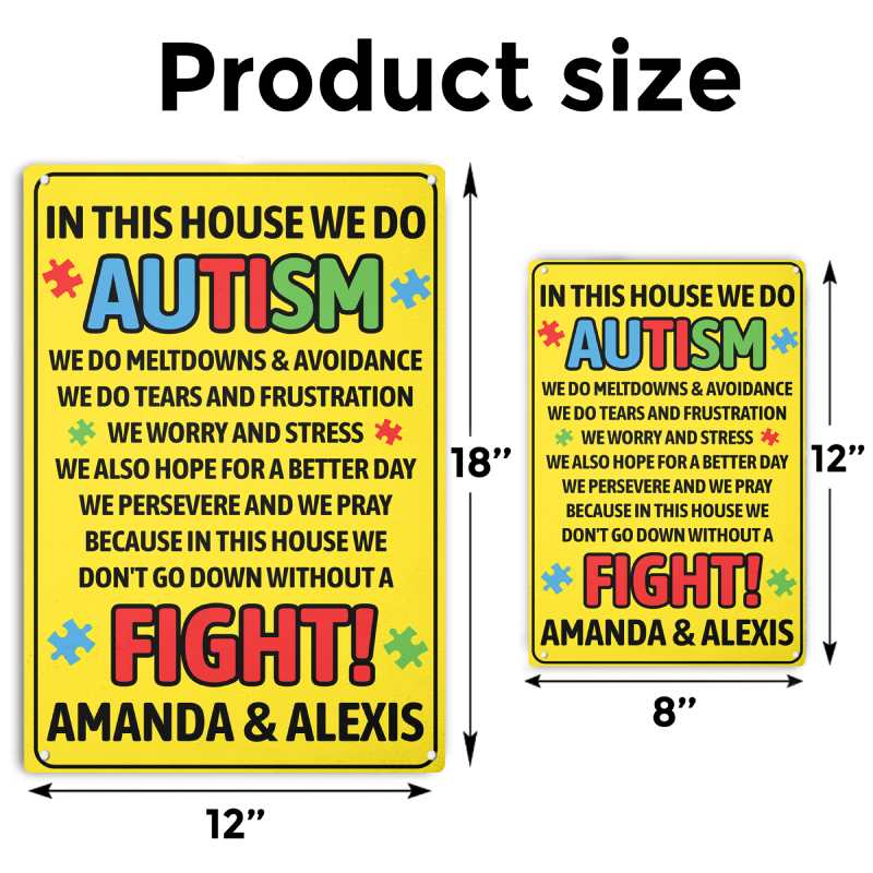 In This House We Do - Personalized Custom Metal Sign