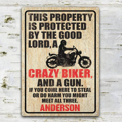If You Come Here To Steal - Gift for a Biker  - Personalized Custom Metal Sign
