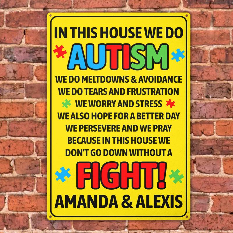 In This House We Do - Personalized Custom Metal Sign