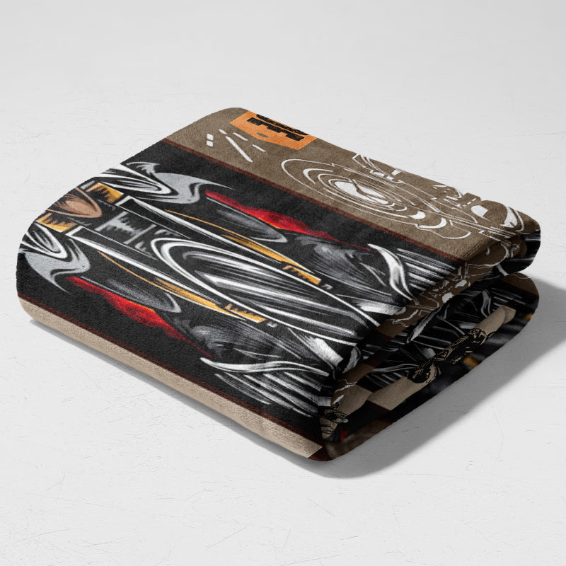 No bike no life - Gift for a Biker - Fleece / sherpa blanket