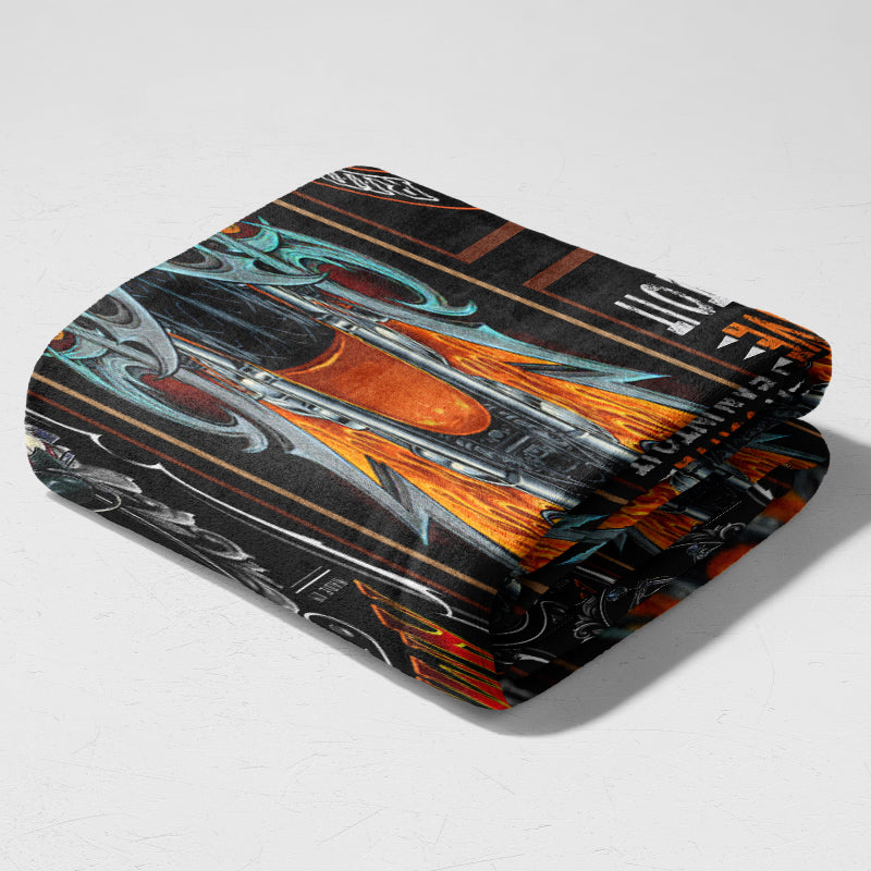 Freedom On Two Wheels - Gift for a Biker - Fleece / sherpa blanket