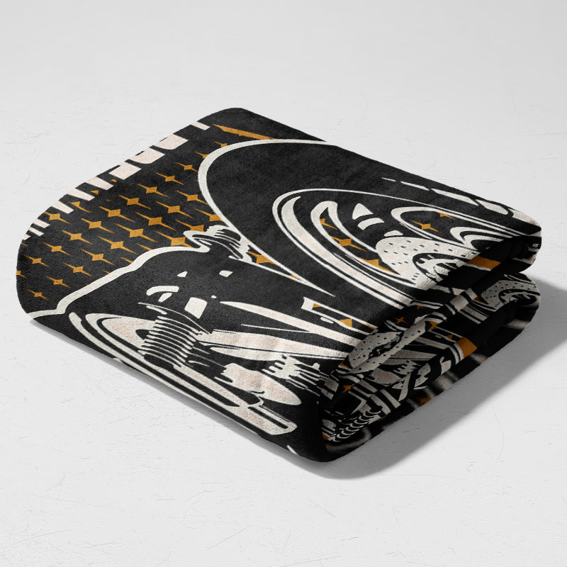 I Dream I'm A Motorcycle- Gift for a Biker - Personalized fleece/sherpa blanket