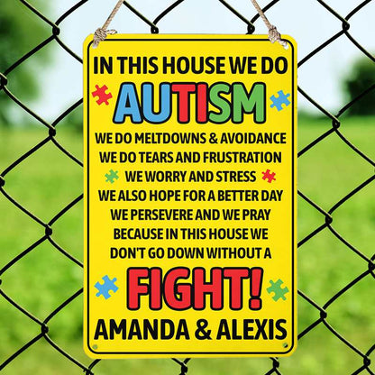 In This House We Do - Personalized Custom Metal Sign