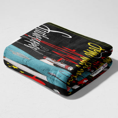 This Black Nurse Rocks - Gift for a Nurse - Personalized fleece/sherpa blanket