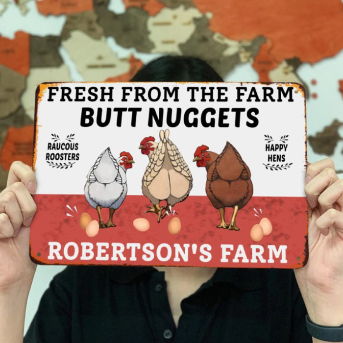 Fresh From The Farm - Gift for a Farmer - Personalized Custom Metal Sign