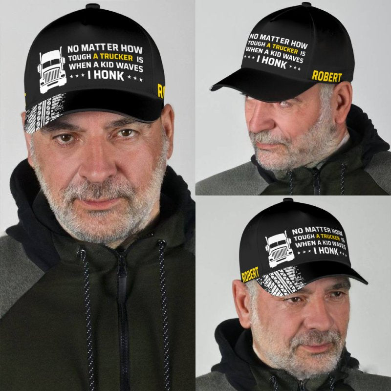 I Honk - Gift for a Trucker - Personalized Cap