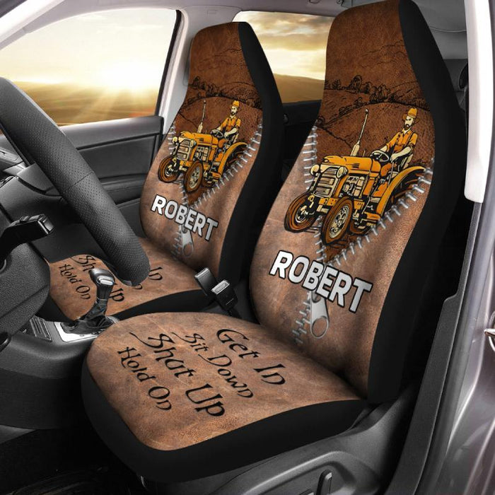 Personalized Car Seat Covers - Get In (2pcs, universal fit)