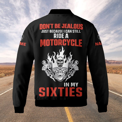 Personalized Quilted Bomber Jacket For a Biker - I Can Still Ride A Motorcycle