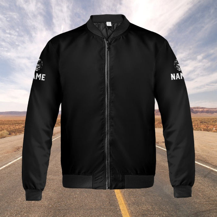 Personalized Quilted Bomber Jacket For a Biker - The Older We Get