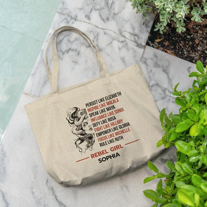 Personalized Tote Bag Gift For Women — Rebel Girl