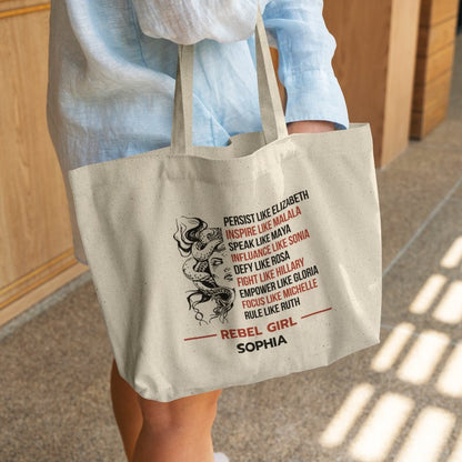 Personalized Tote Bag Gift For Women — Rebel Girl