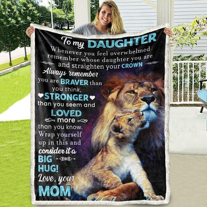 Blanket from mom to daughter with loving brave heart - Galaxate